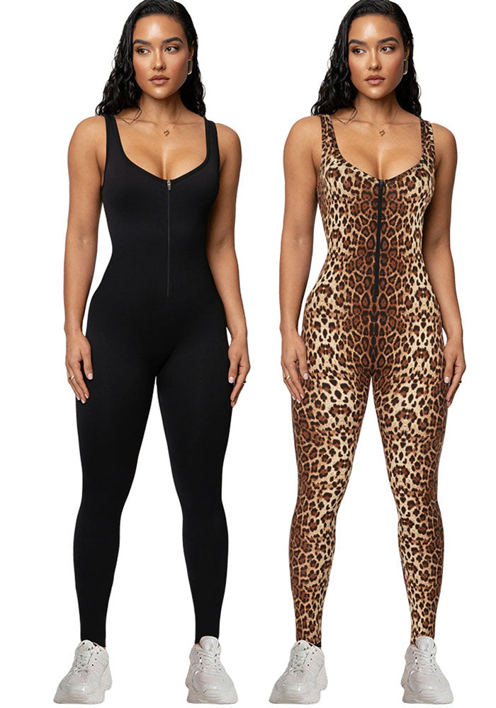 U Neck Print Jumpsuit Fashion Women's Nightclub Wear