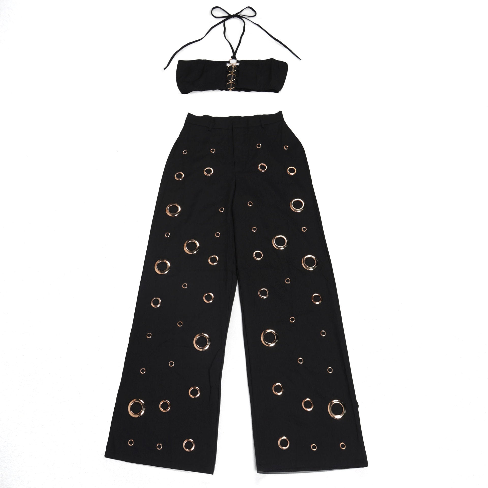 Women Sexy Top and Ripped Pants 2-piece Set 24