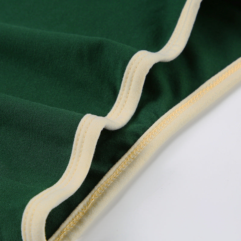 Women Sports Digital Print Contrast Short Sleeve Crop T-shirt and Shorts Casual Two-piece Set 21