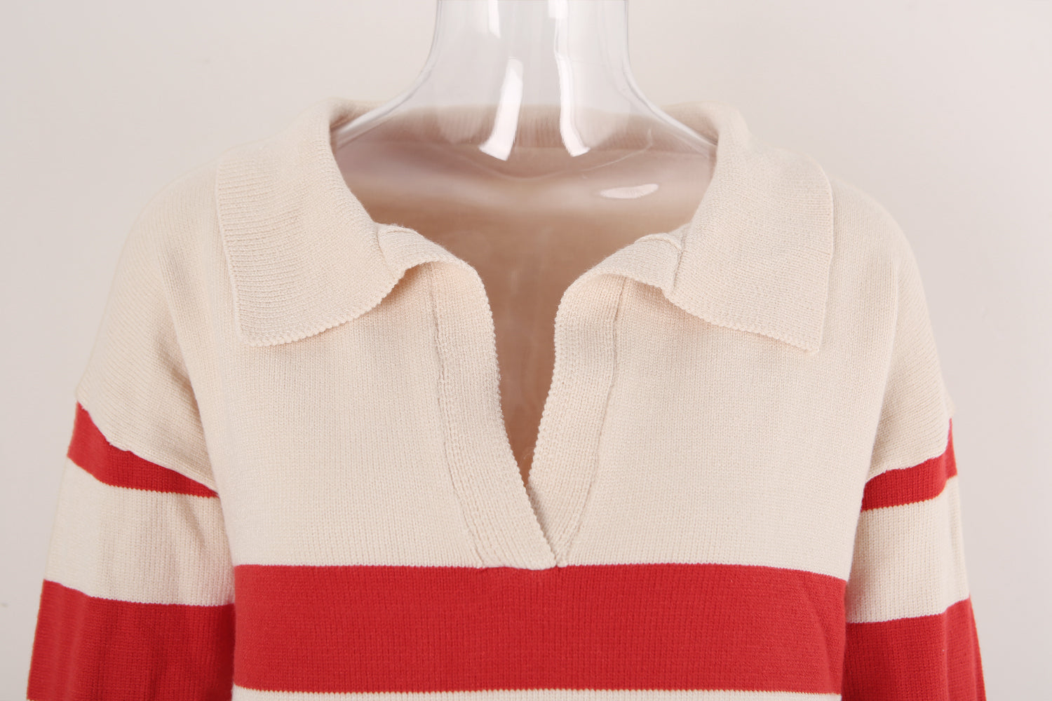 Plus Size Women Stripe Patchwork Sweater 32