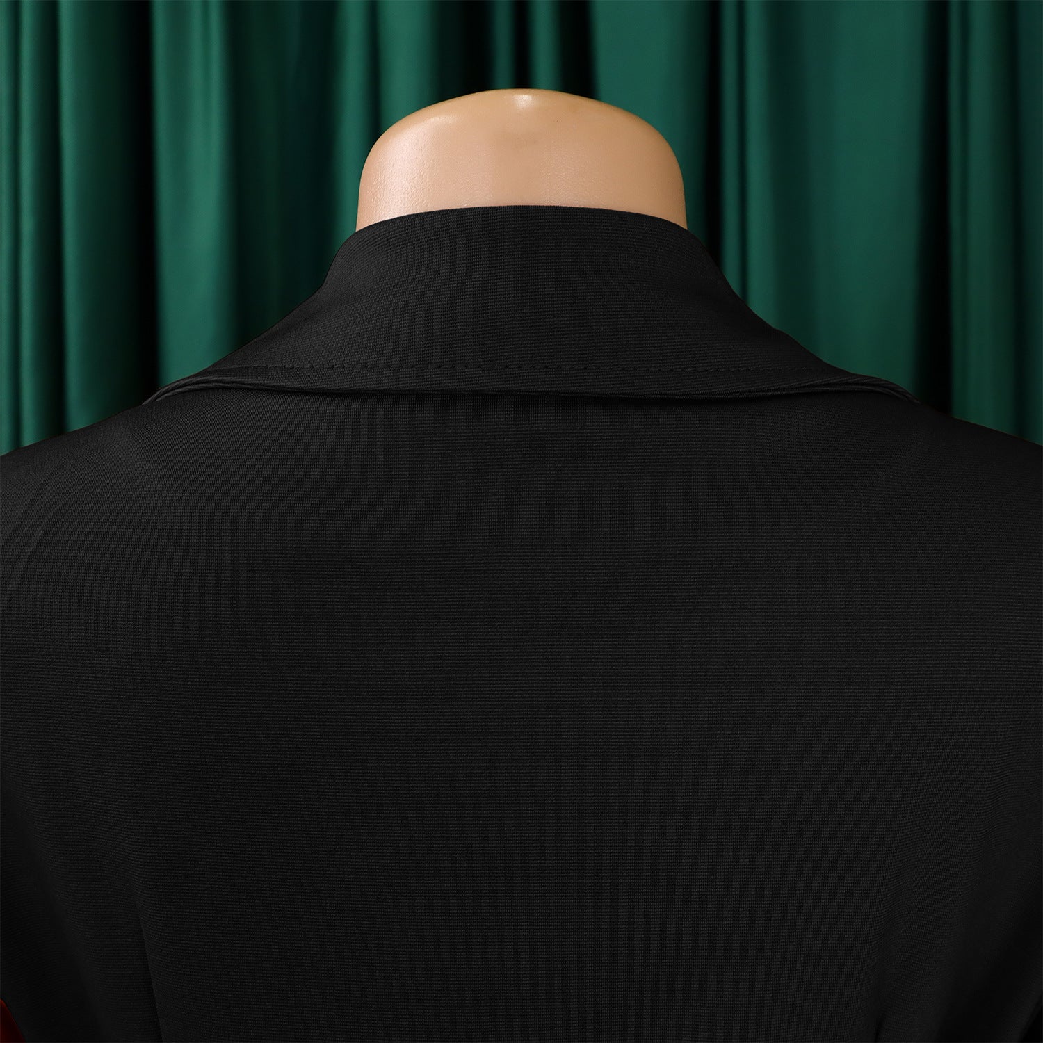 Plus Size Women Summer Short Sleeve Turndown Collar Lace-Up Solid African Dress 36