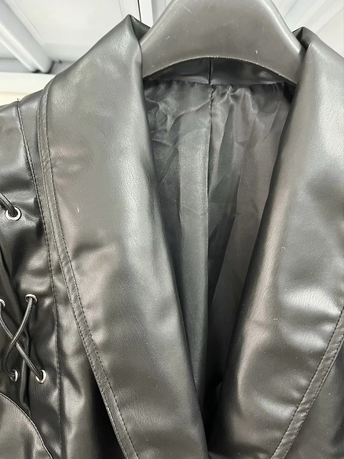 Women's American Retro Casual Faux Leather Jacket 23