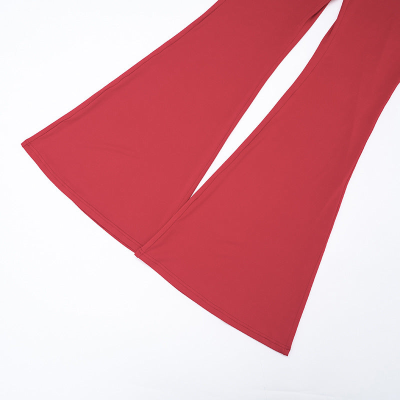 Women's Autumn Solid Color Strapless Sleeveless Hollow-Out Low Back Knot Jumpsuit 14