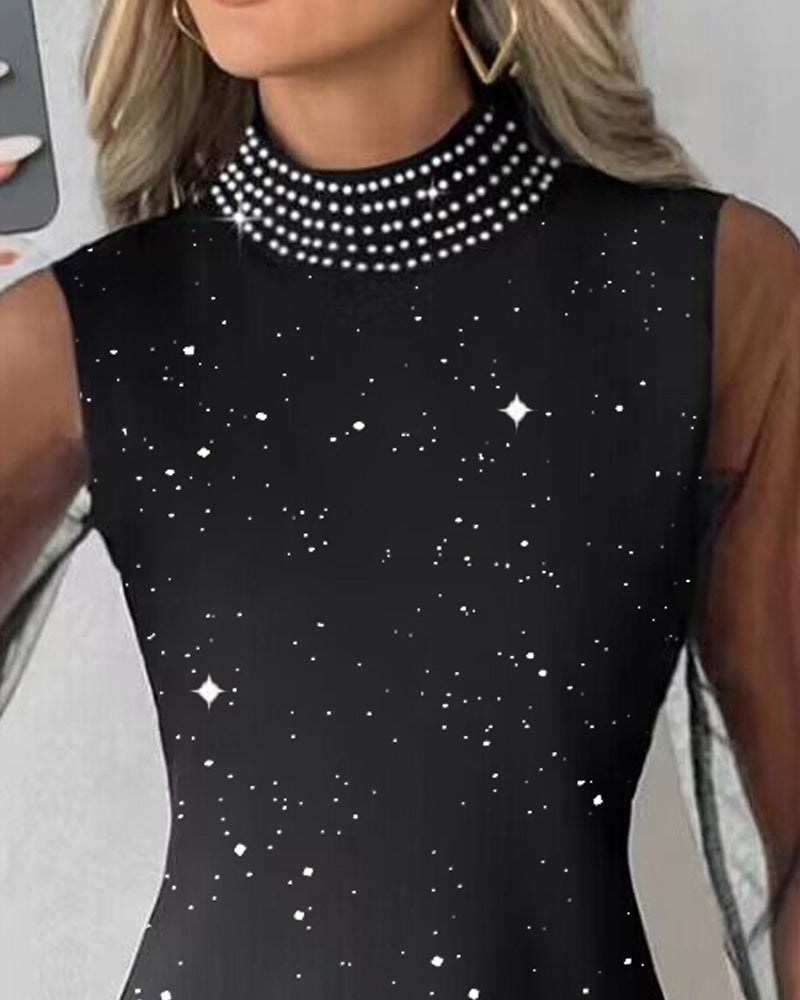 Women Sequined Long Sleeve Dress 5