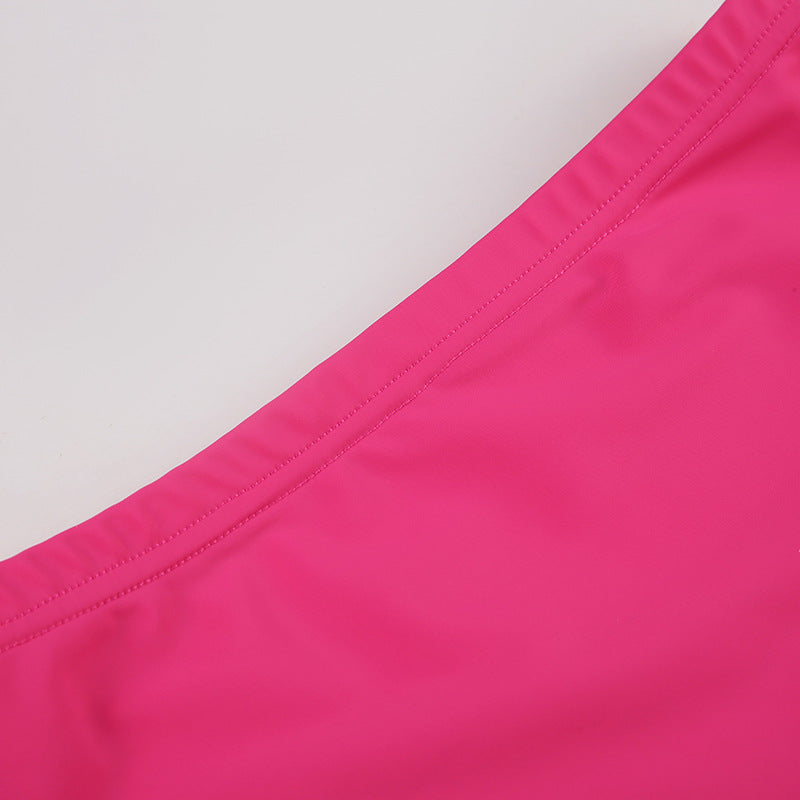 Women Basic Solid Fitted zipper short-sleeved T-shirt Bodycon skirt two-piece set 21