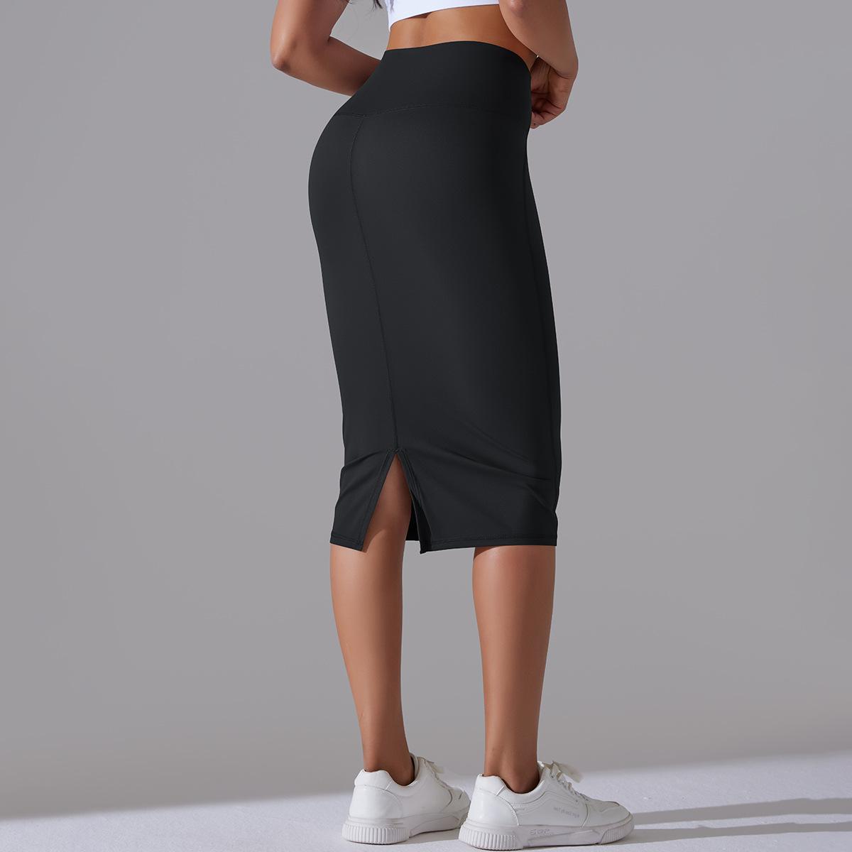 Women High Waist Stretch Slit Sports Skirt 39
