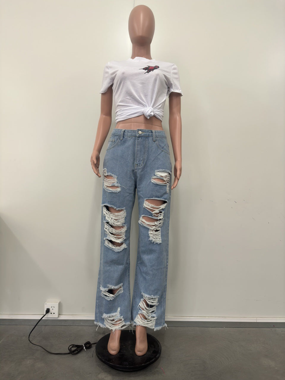 Sexy Fashion Ripped Denim Pants 7