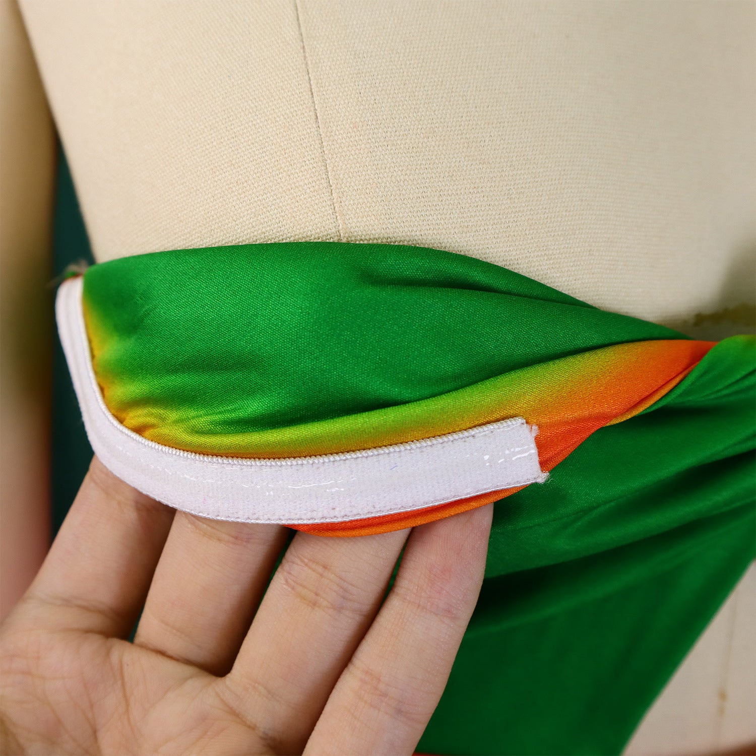 Women's Summer Sexy Strapless Low Back Fashion Gradient Color Wide Leg Jumpsuit 19