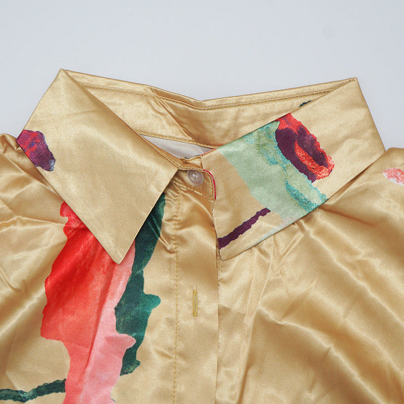 Women Homewear Long Sleeve Printed Two-piece Set 18