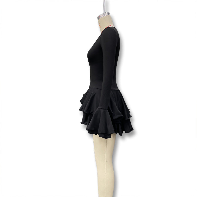 Summer Sexy Single-Button Bell Sleeve Slim Waist Mini Dress 18