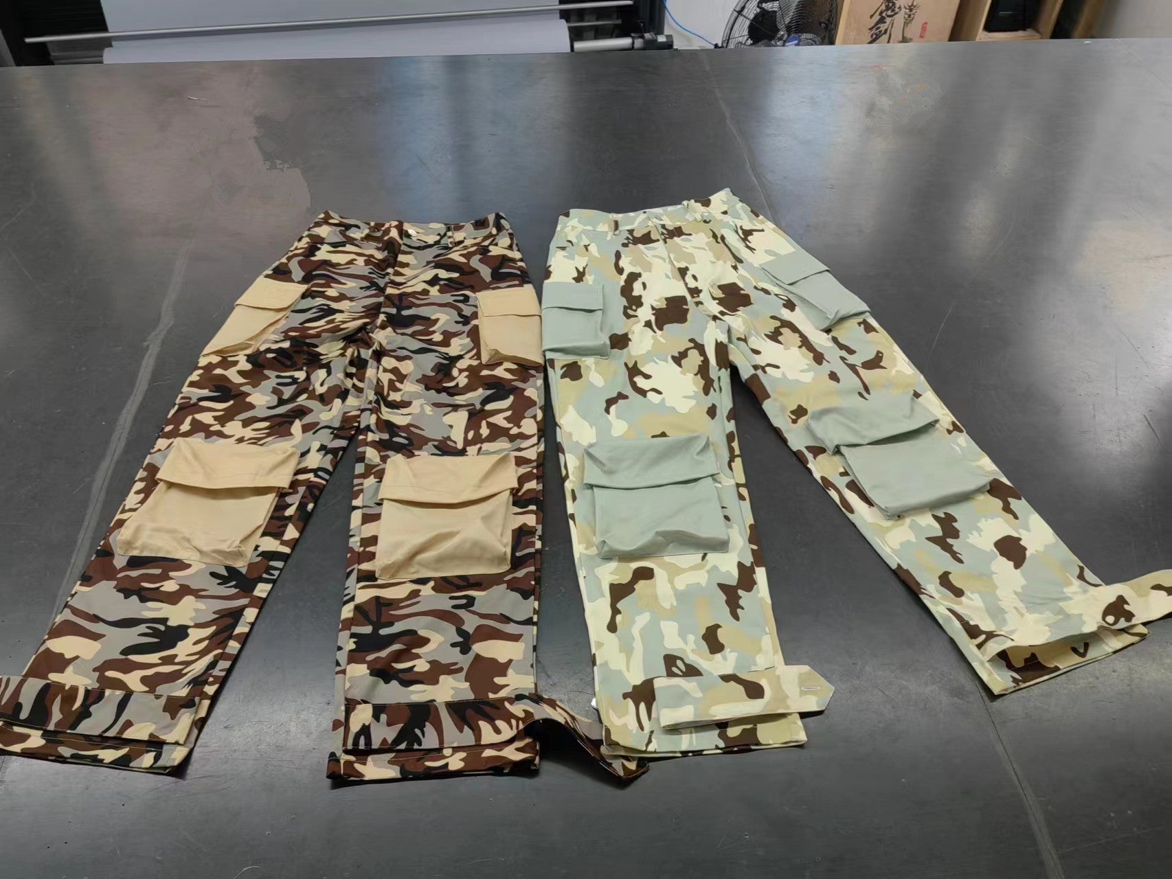 Women's High Waist Loose Straight Camouflage Printed Multi-Pocket Fashion Streetwear Cargo Pants 11