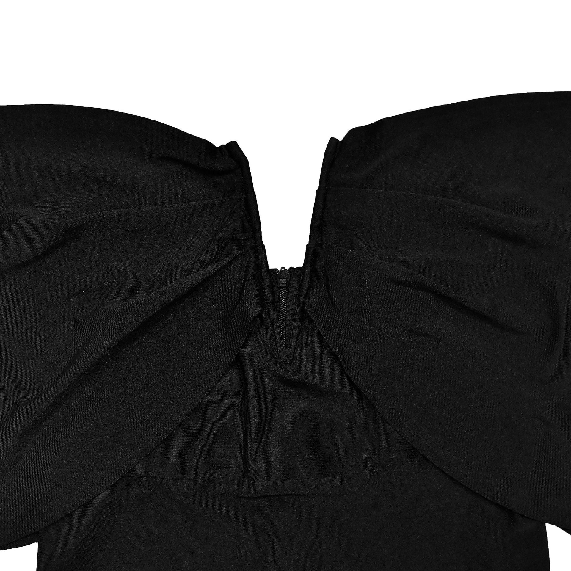 Women's Fashion Solid Color Off Shoulder Deep V Low Back Mermaid Dress 24