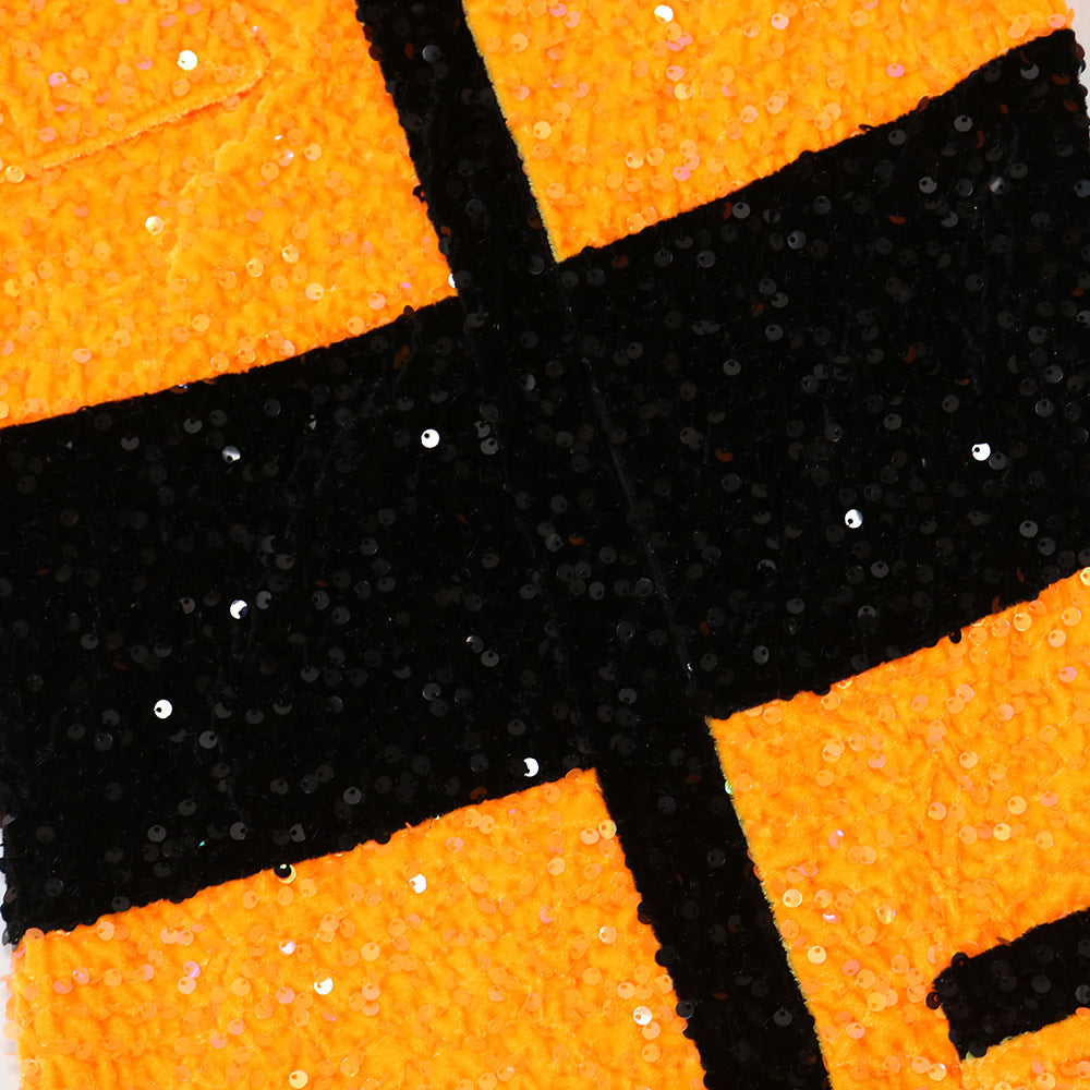 Women Sequined Color Block Party Dress 20