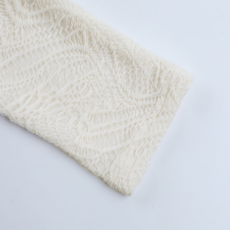 Women Sexy U-Button Off-Shoulder Long Sleeve Bodycon Dress 16