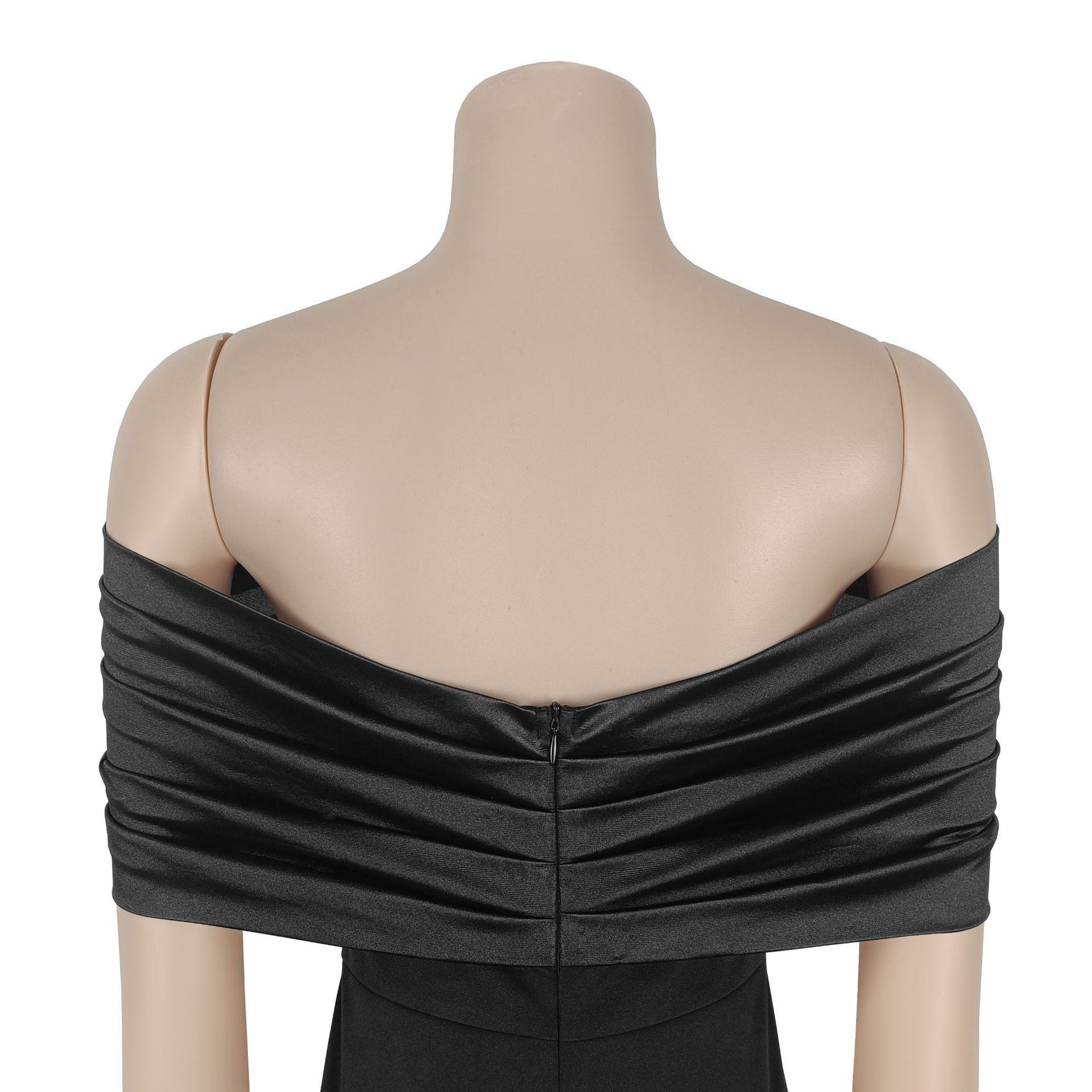 Chic Slim Waist Off-Shoulder Beaded Dress for Women 13