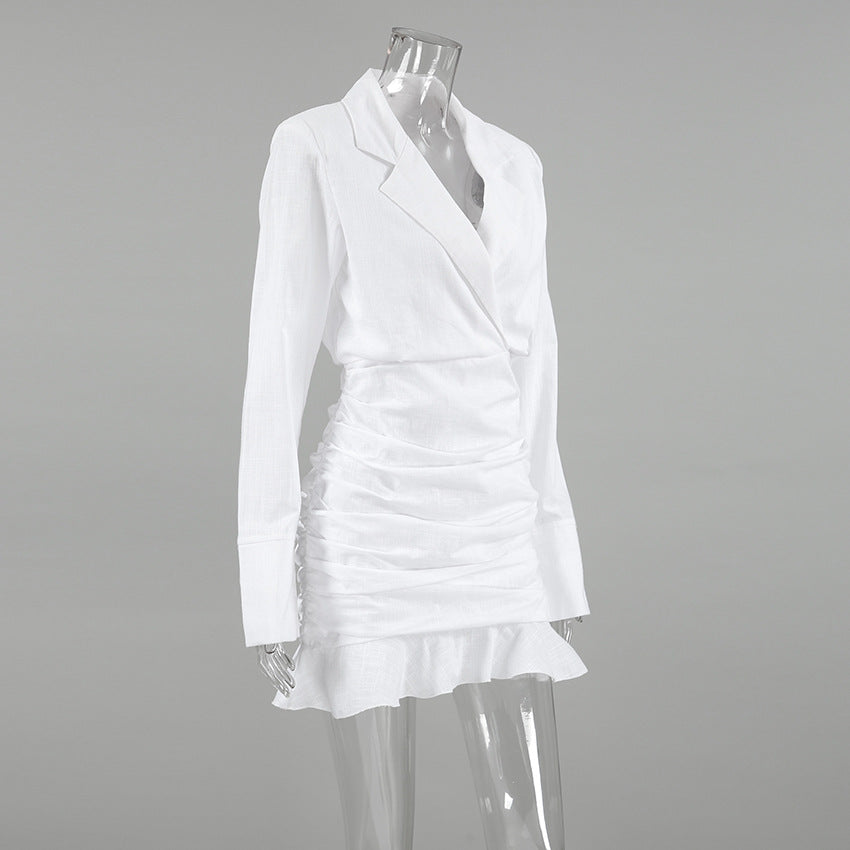 Women spring ruffle dress 7