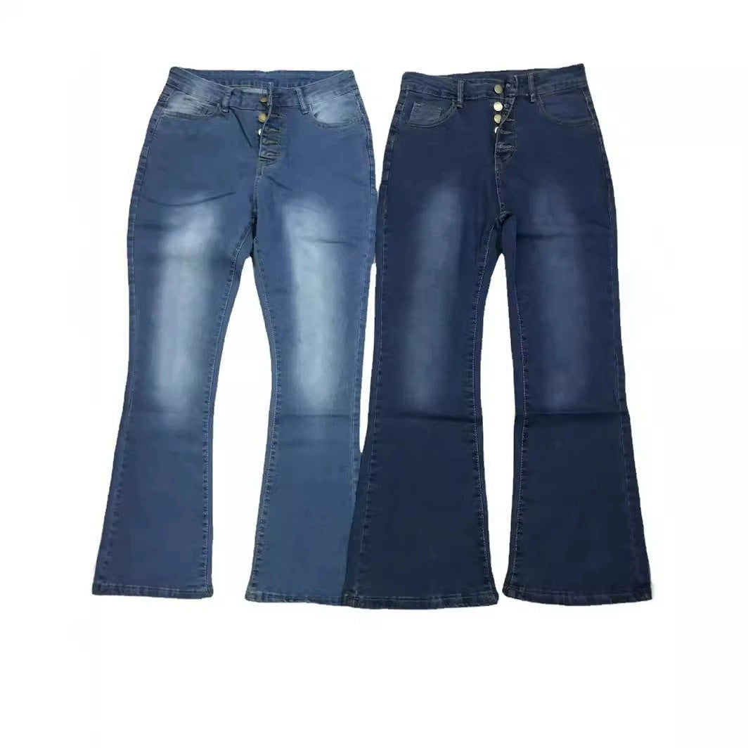 Women Denim Bell Bottom Pants 6