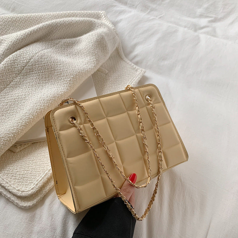 Women Retro Chain Solid Shoulder Bag 5