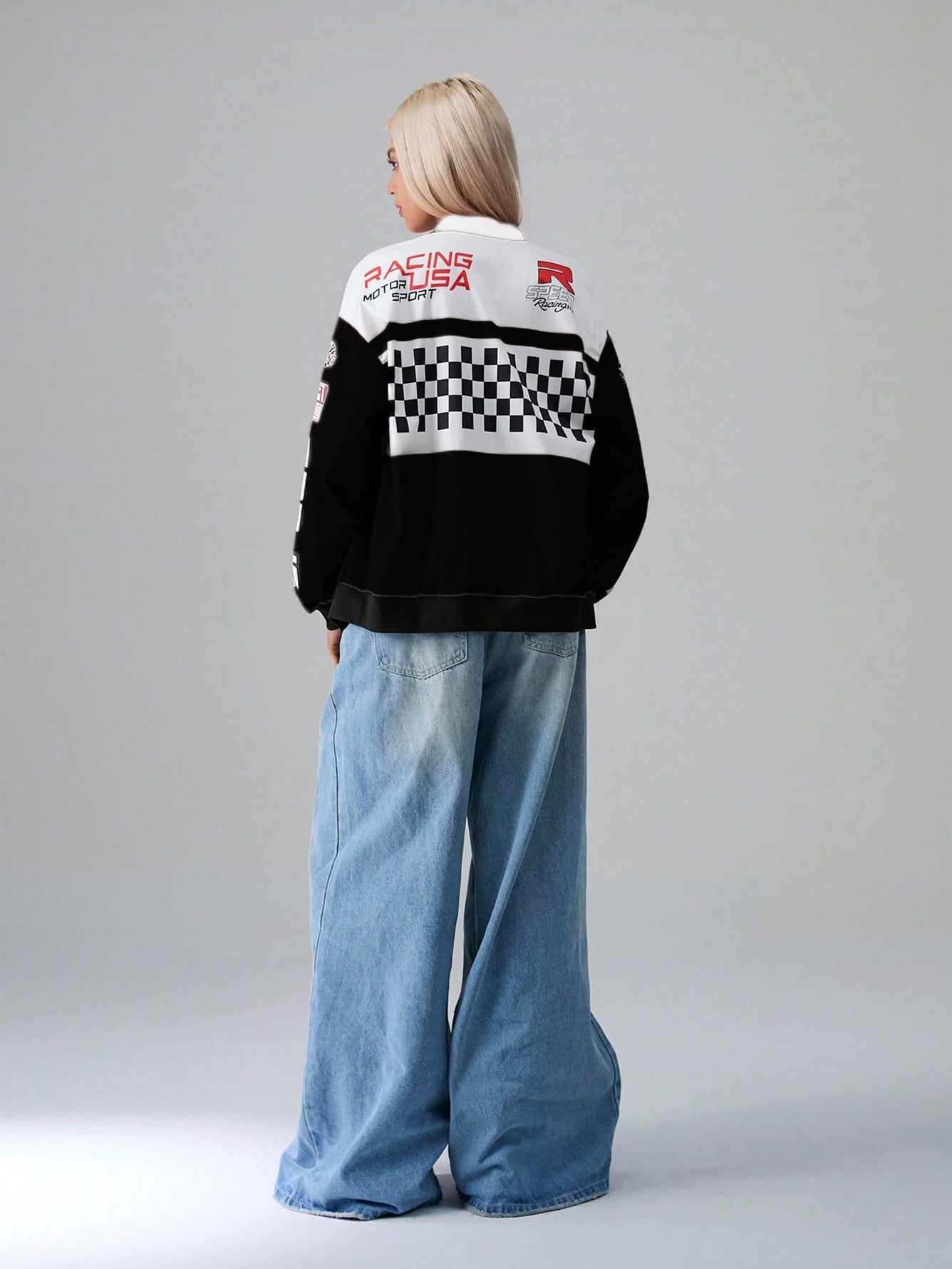 Fashion Letter Casual Style Print Long Sleeve Jacket 3