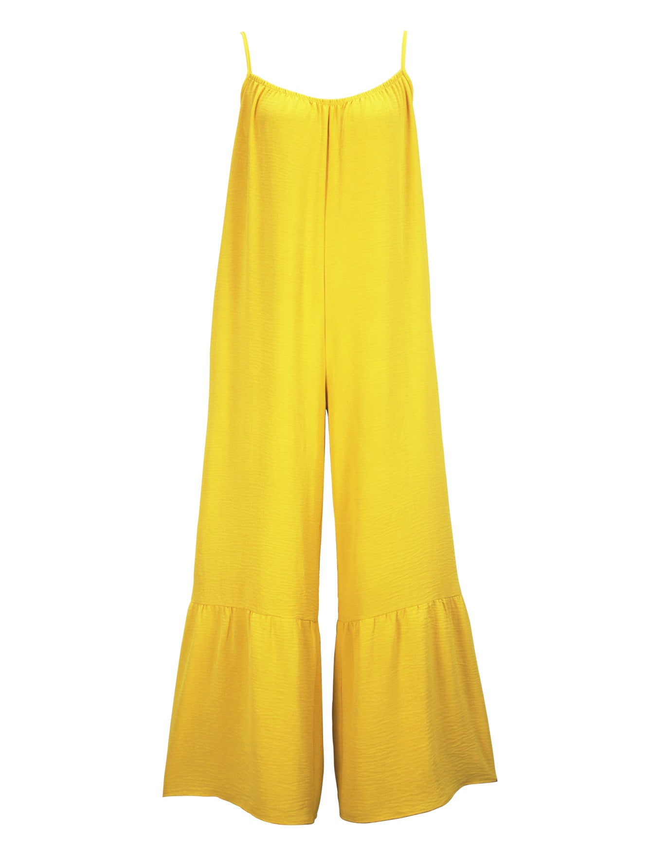 Women's Fashion Solid Color Strap Sleeveless Casual Loose Jumpsuit 9