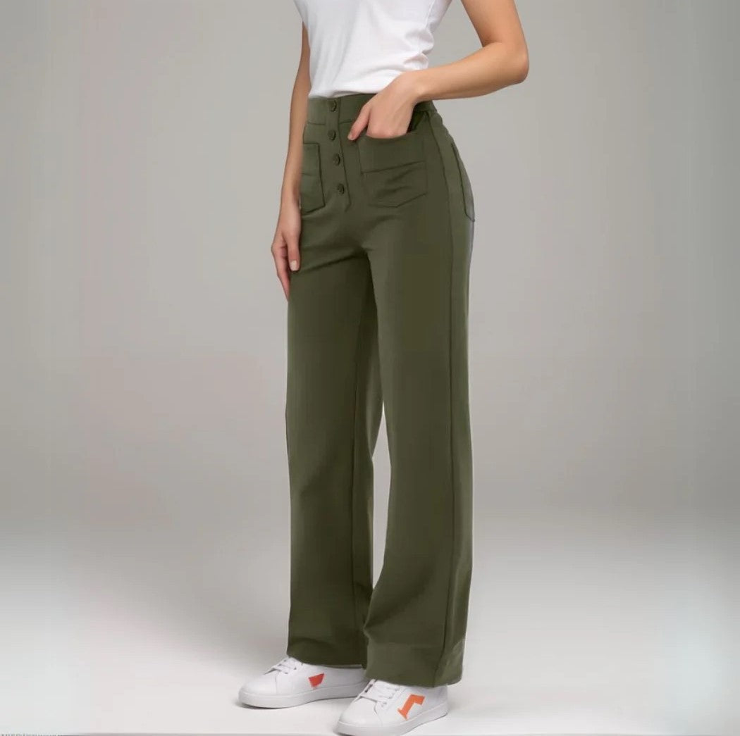Women Casual Stretchy Pocket Pants 5