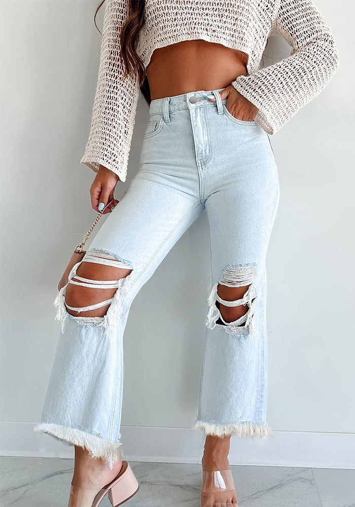 Women Washed Pocket Denim Pant