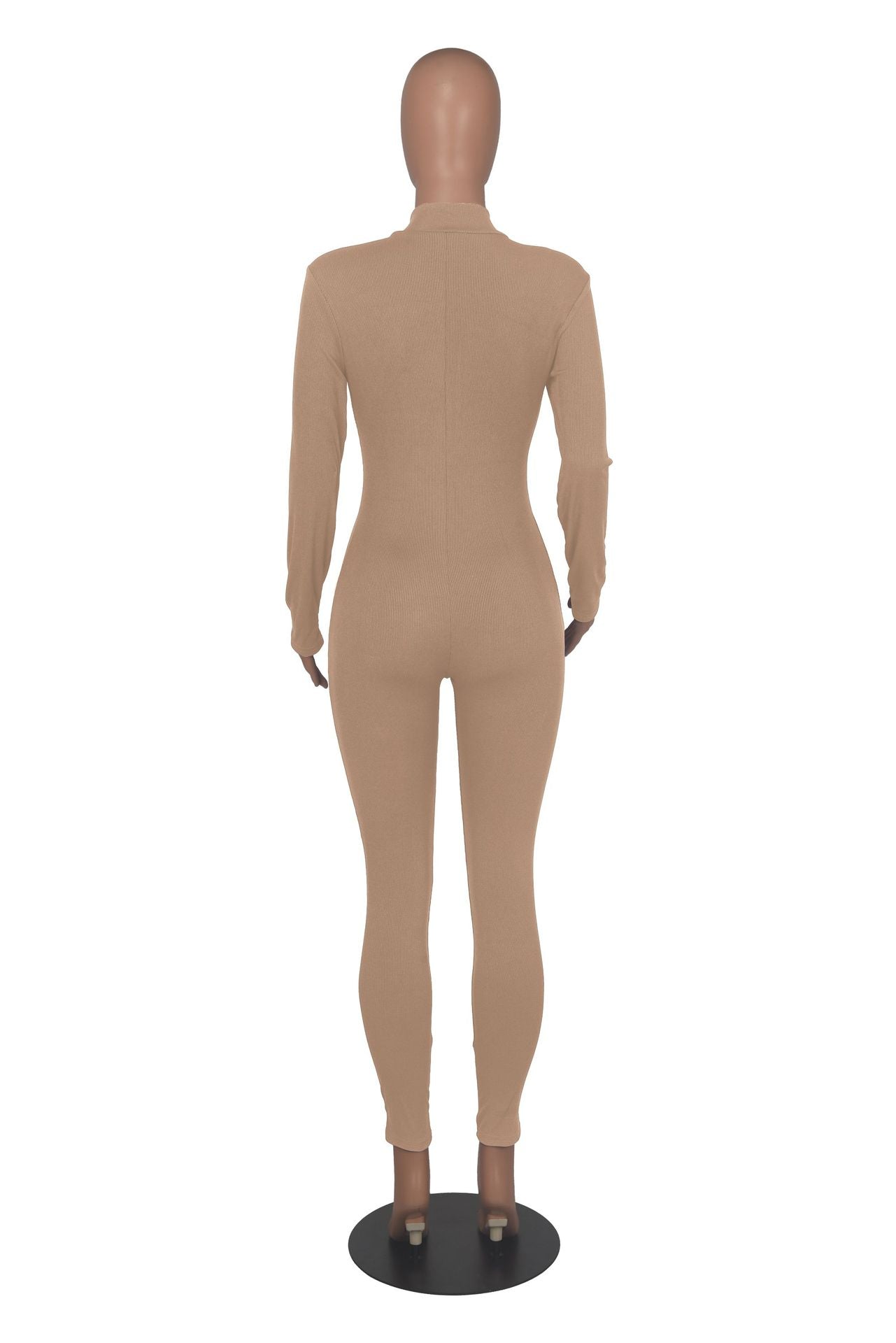 Women Fall Zip Long Sleeve Sports Jumpsuit 20