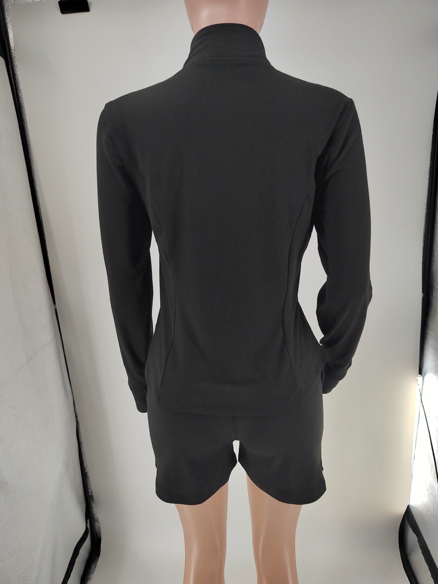 Women's Fashion Printed Long Sleeve Two Piece Shorts Set 14