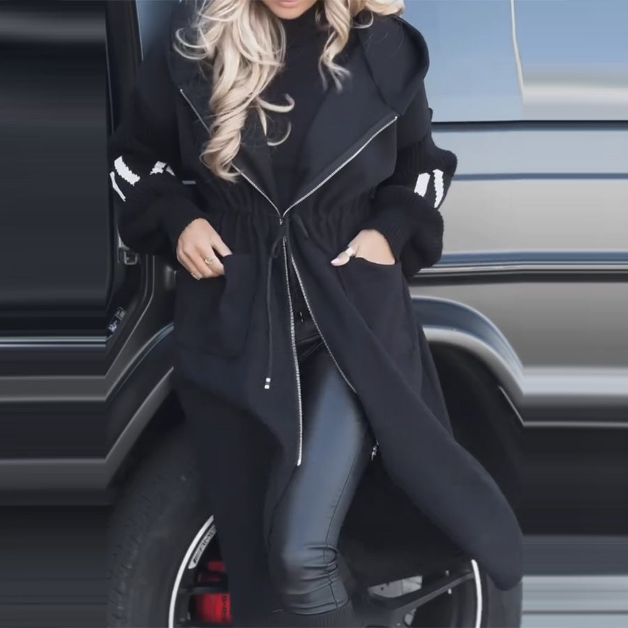 Women Casual Hoodies Patchwork Jacket 3