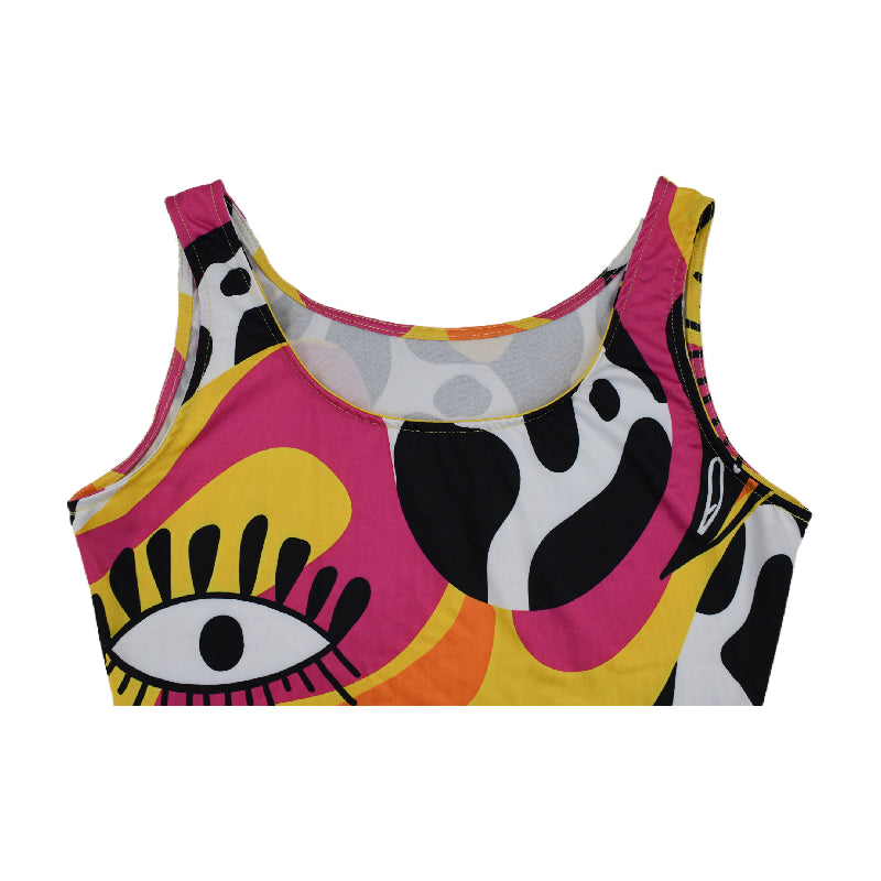 Sexy Fahionable Print Straps Bodycon Dress 7