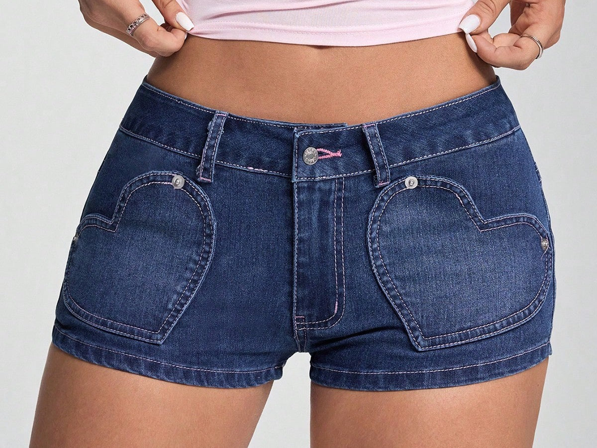 Women Casual Stretchy Denim Shorts 7