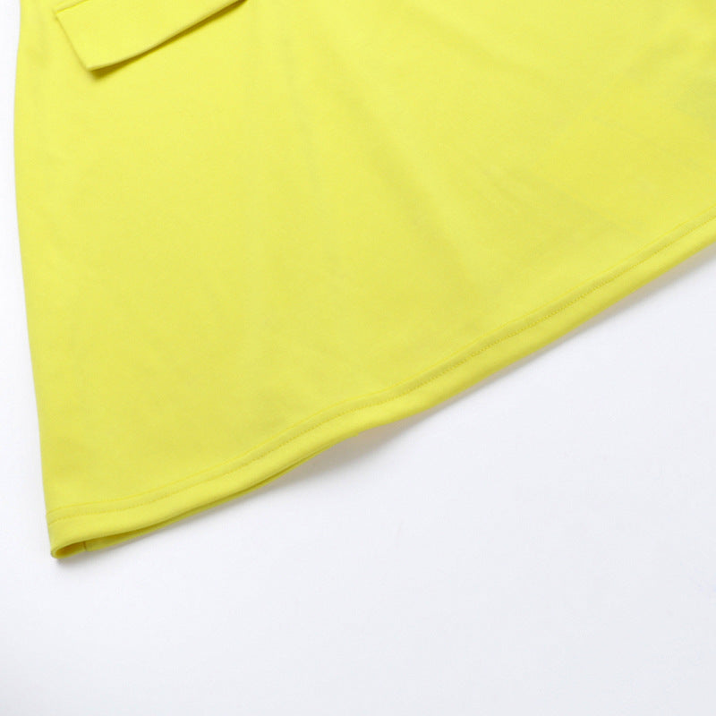 Sexy V-Neck Fake Pocket Summer Slim Waist A-Line Dress 16