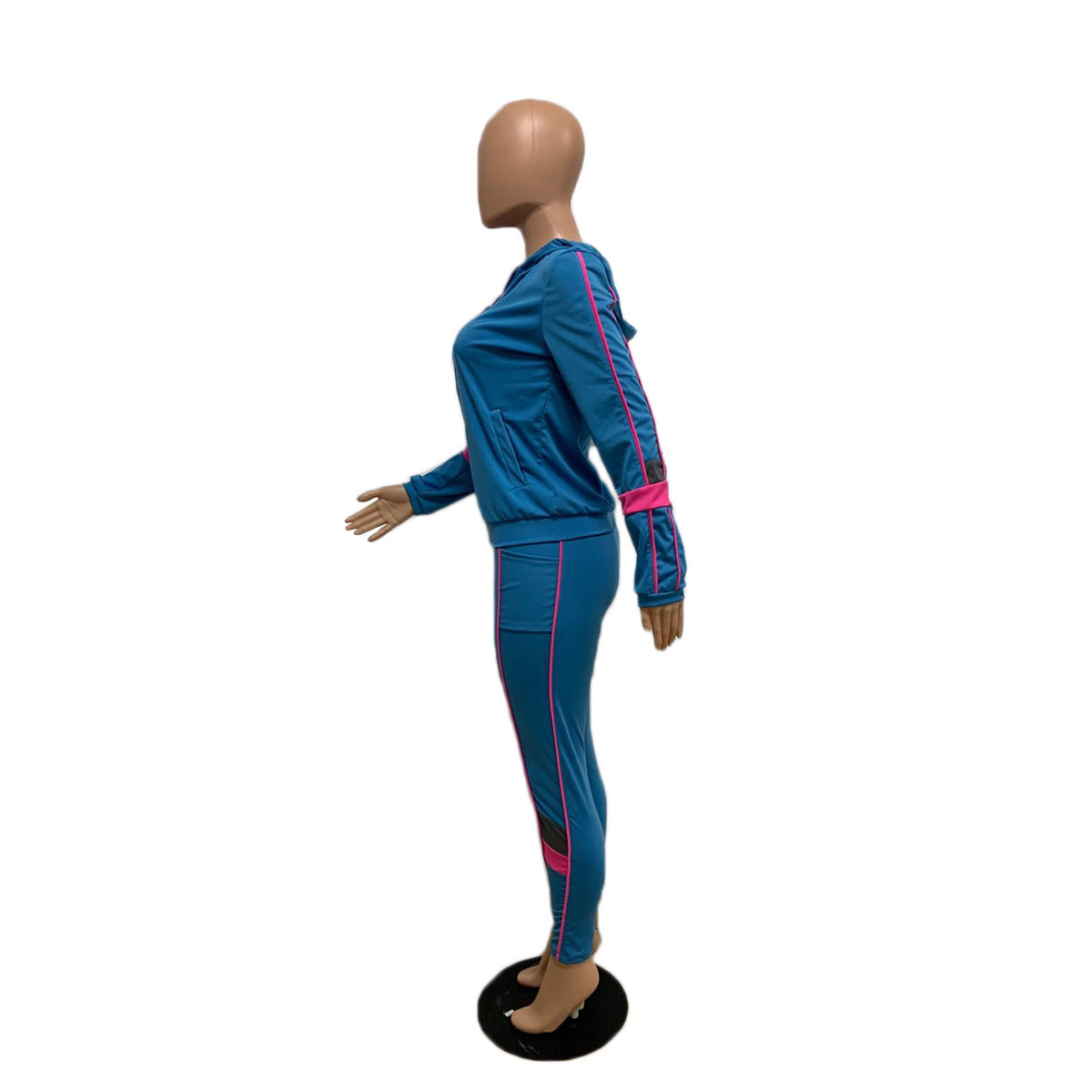 Women's Fashion Sports Casual Autumn And Winter Zipper Long Sleeves Two Piece Tracksuits 10