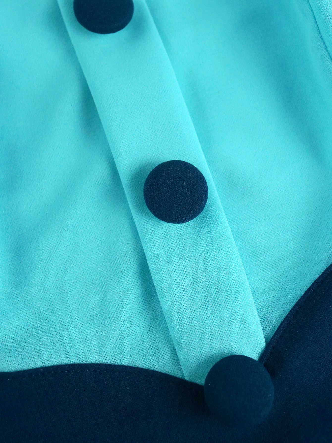 Women Retro Half-High Collar Contrast Ruffle Sleeve Elegant Party Dress 8