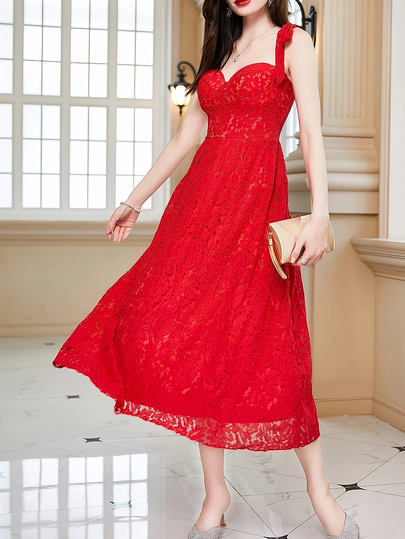 Plus Size Women Sleeveless Strap Dress