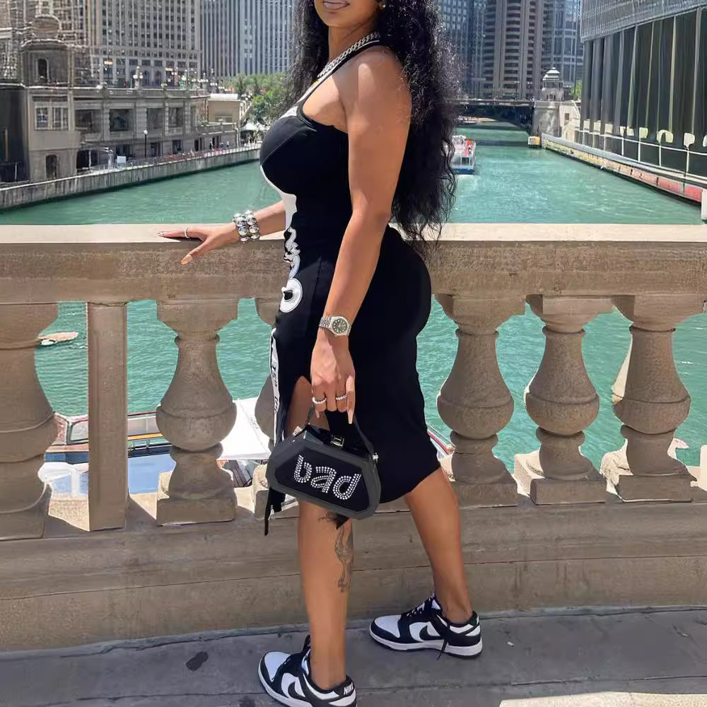 Women Print Casual Sleeveless Dress 4