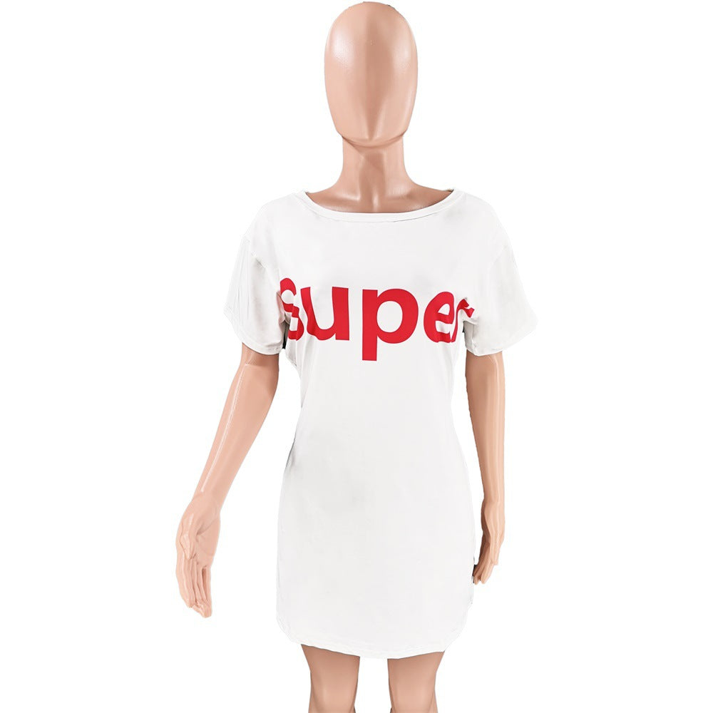 Women Printed Casual Short Sleeve Dress 6