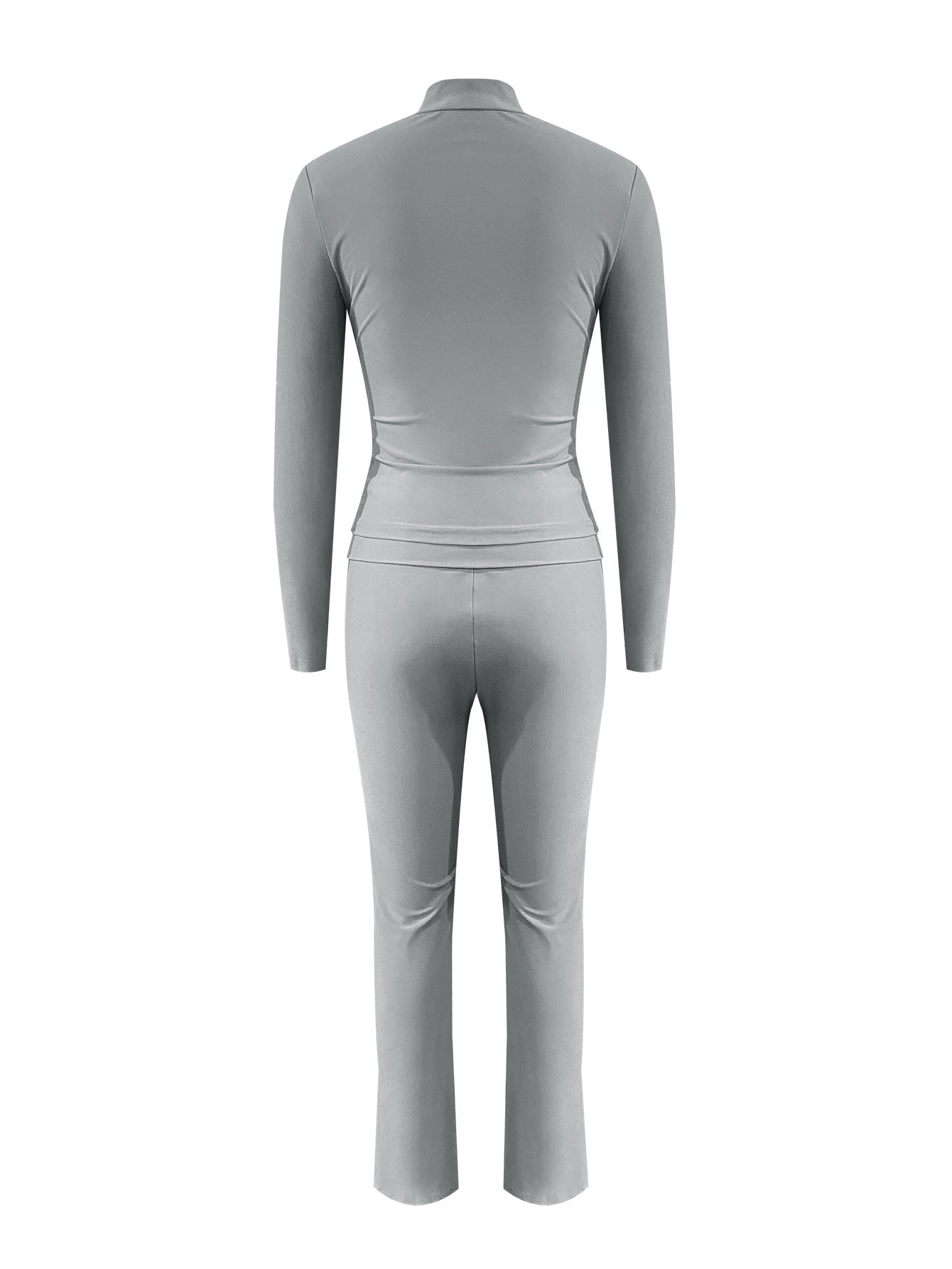 Women letter print zipper top and pants yoga two-piece set 3