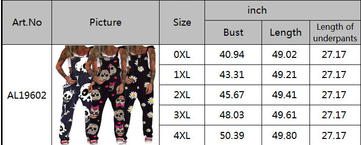 Women's Jumpsuit Print Plus Size Overalls Jumpsuit 11