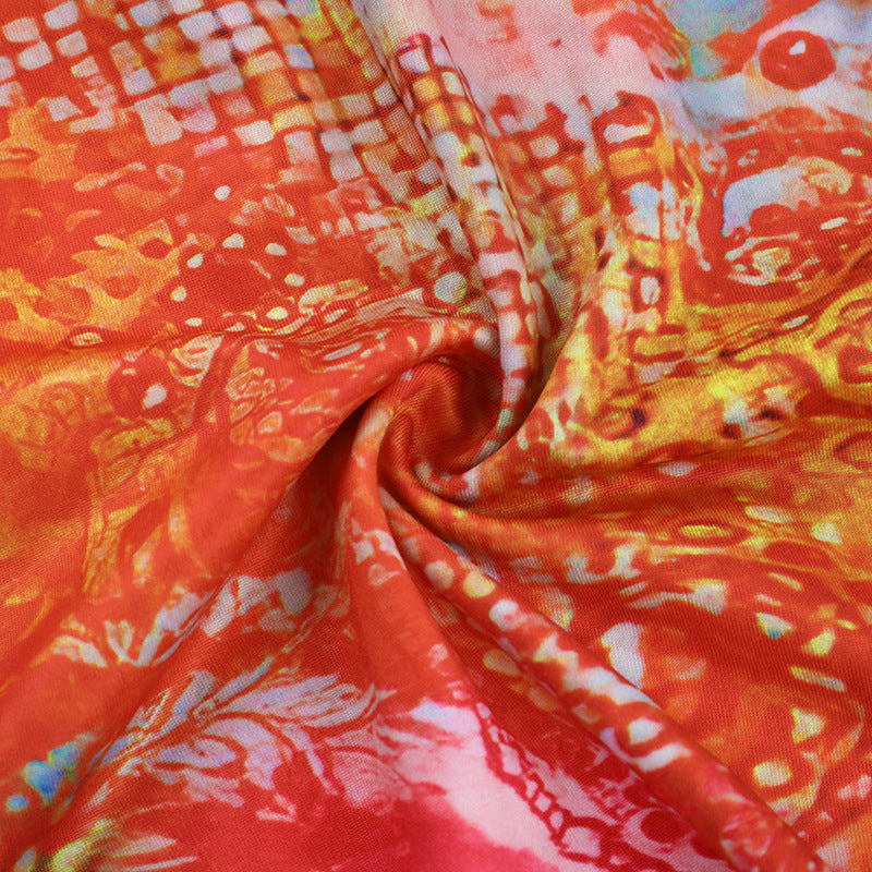 Women summer sexy printed hollow Halter Neck Bodycon dress 15