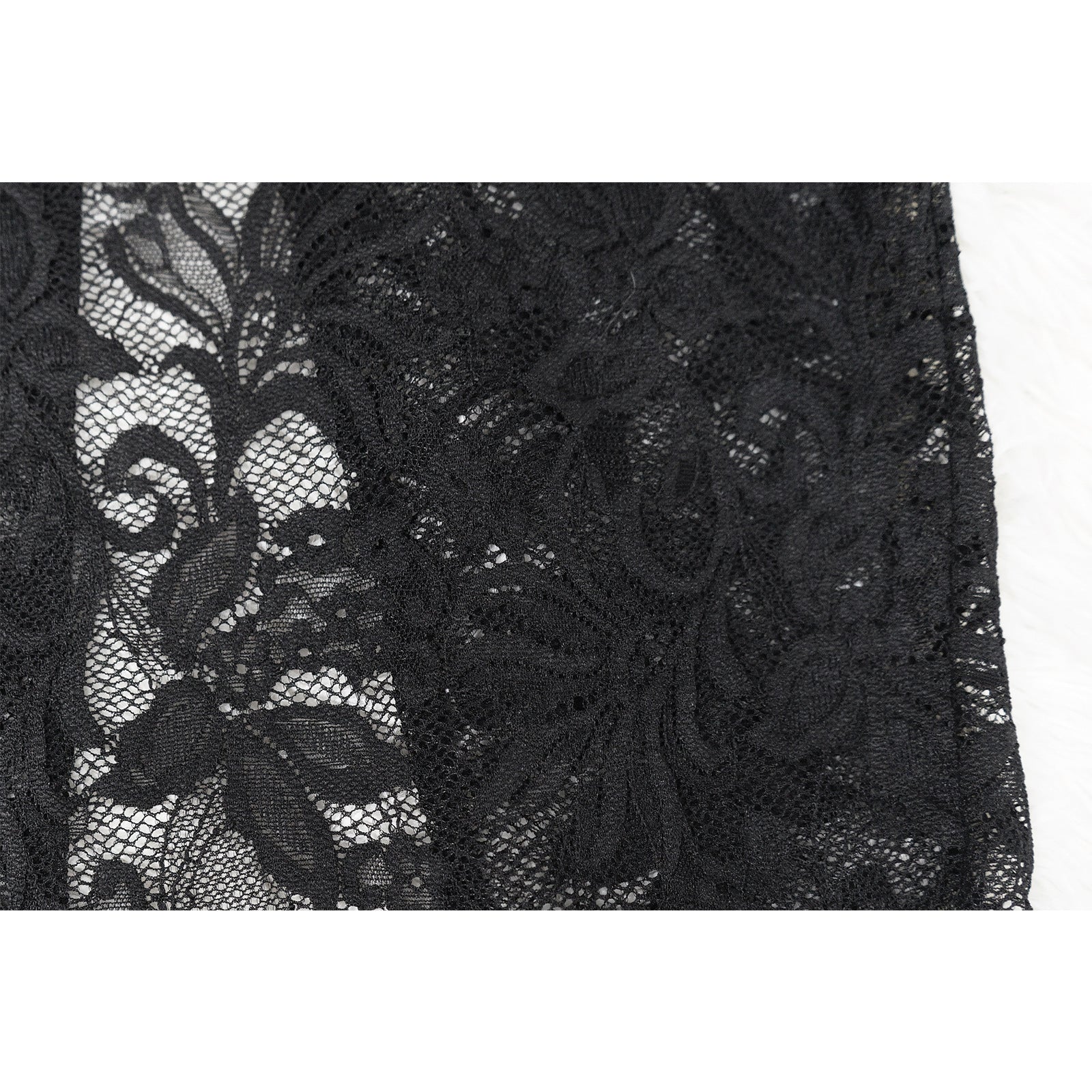 Summer Style Fashion Women's Sexy See Through Low Back Tassel Lace Dress 14