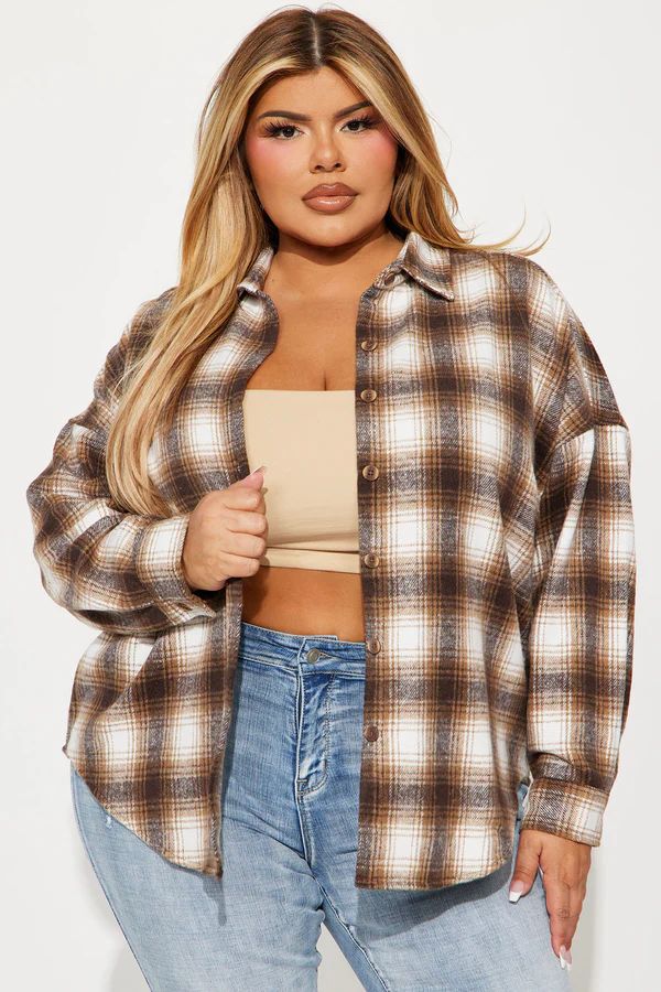 Women Fall and Winter Plaid Patchwork Shirt 4