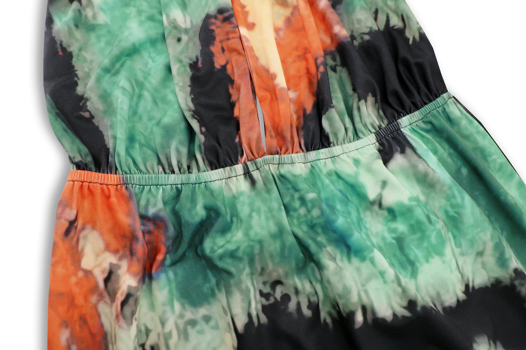 Women Summer Sleeveless Tie-Dye Halter Neck Casual Dress 16