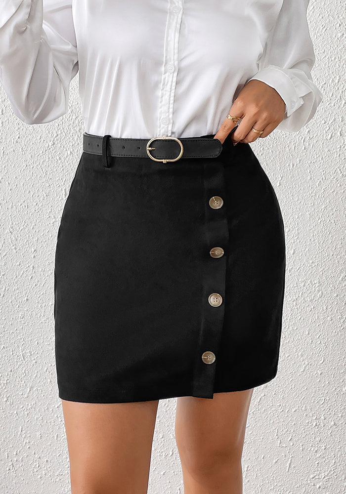 Women button skirt