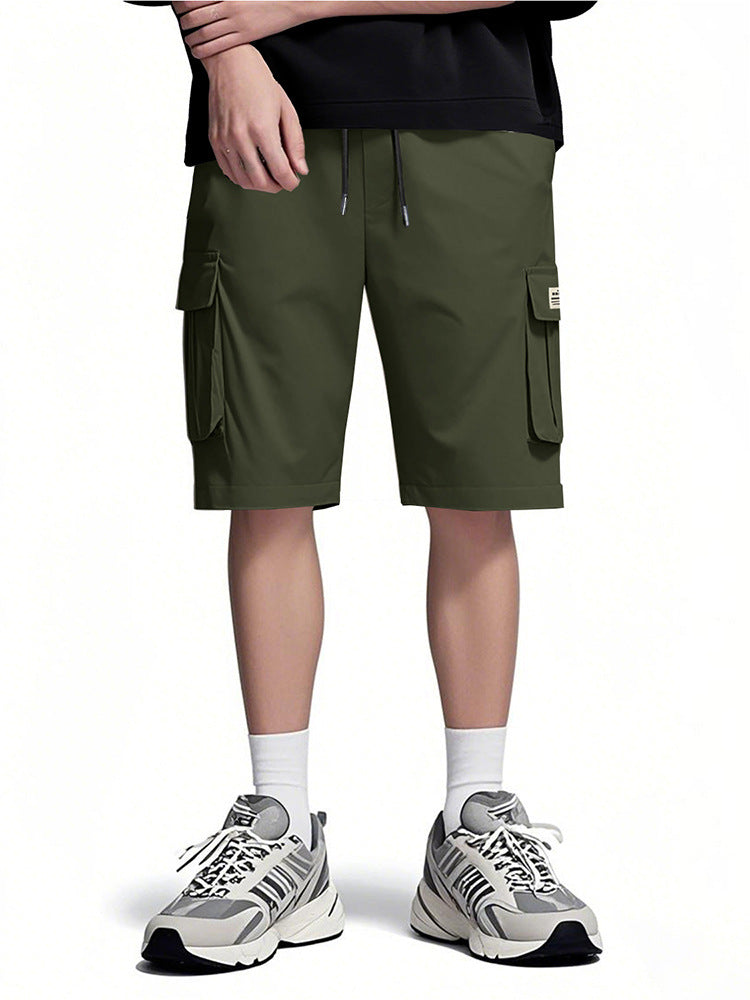 Men's Summer Pocket Knee-Length Shorts 6