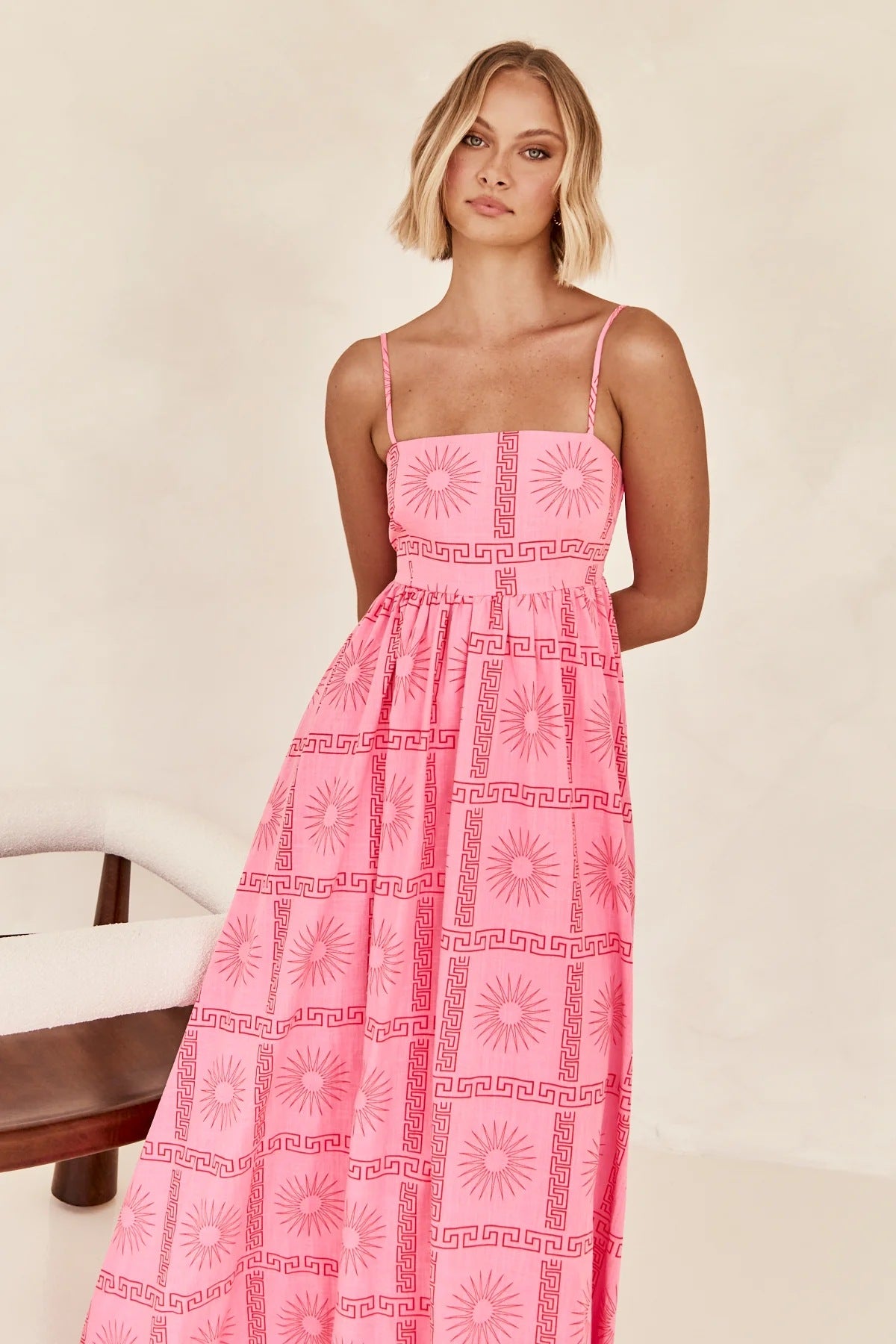 Summer Fashion Print Backless Hollow Strap Dress 6