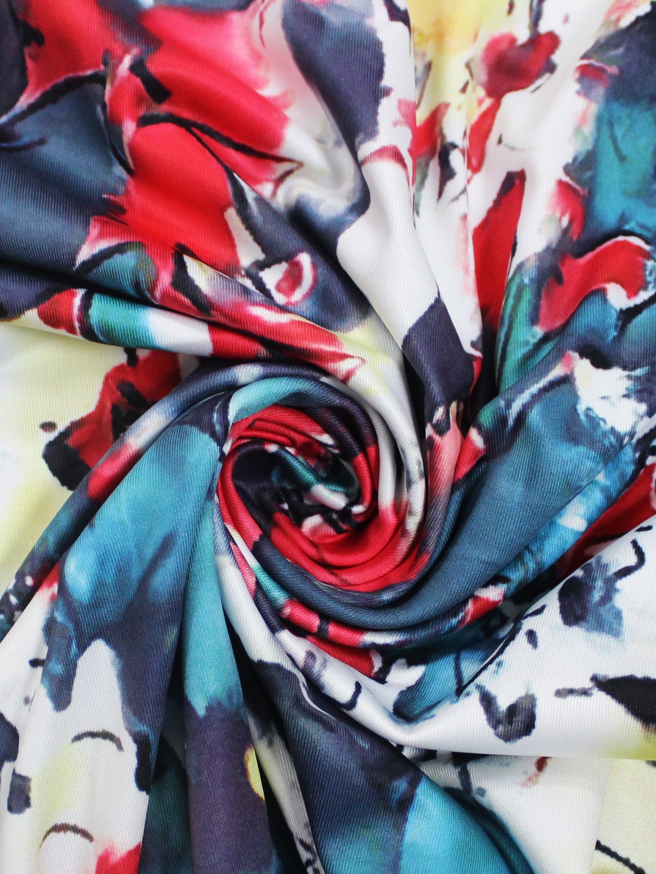 Spring & Autumn Women's Fashion Elegant Wrap V-Neck Half-Sleeve Print Belt Maxi Dress 125