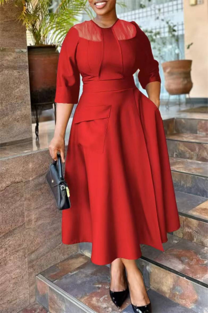 Women solid dress 18