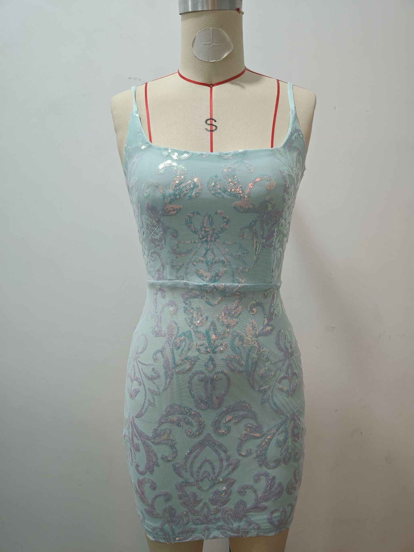 Women's Summer Sequin Sexy Slim Mini Dress 9