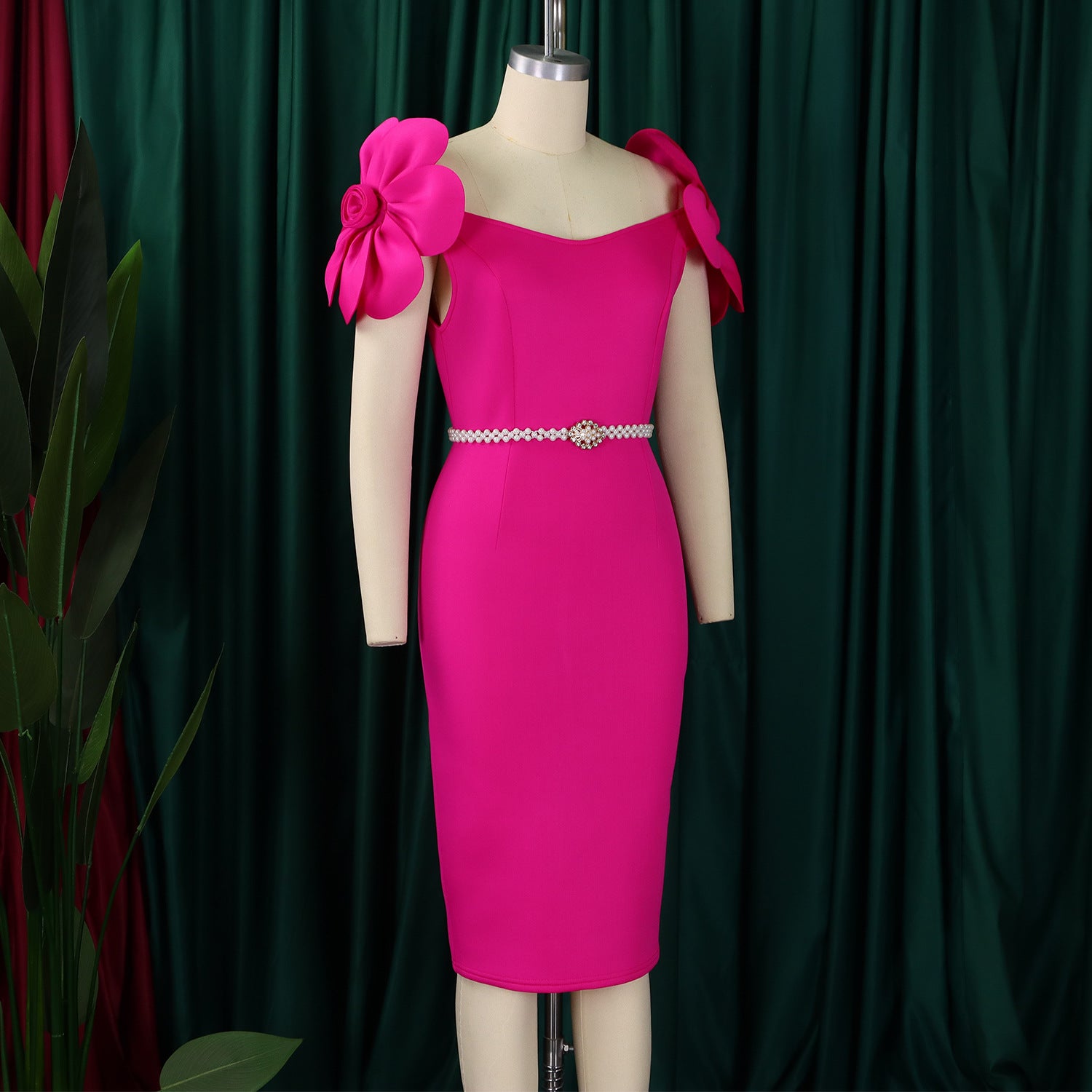 Floral Elegant Off Shoulder Formal Party Dress 32